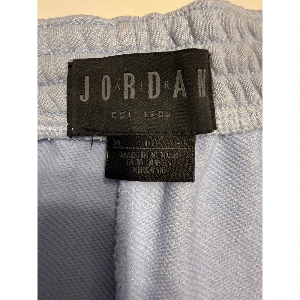 Jordan Flight Fleece Shorts Mens XL Light Blue Jumpman Graphic Athletic DA9824
